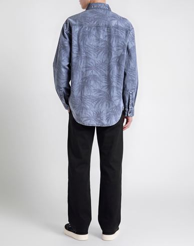 Man Denim outerwear Blue Size M Cotton, Polyester