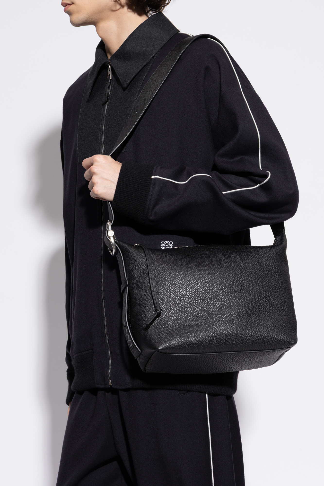 Shoulder Bag "Loop Cubi Medium", Men's, Black