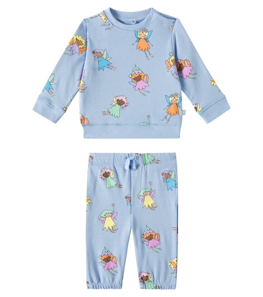 Stella McCartney Kids Baby cotton sweatshirt and sweatpants set