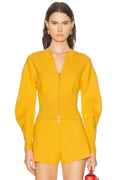 Cult Gaia Monroe Cardigan in Marigold - Orange. L also in M