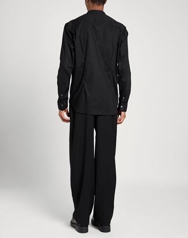 Man Shirt Black Size 38 Cotton, Elastane
