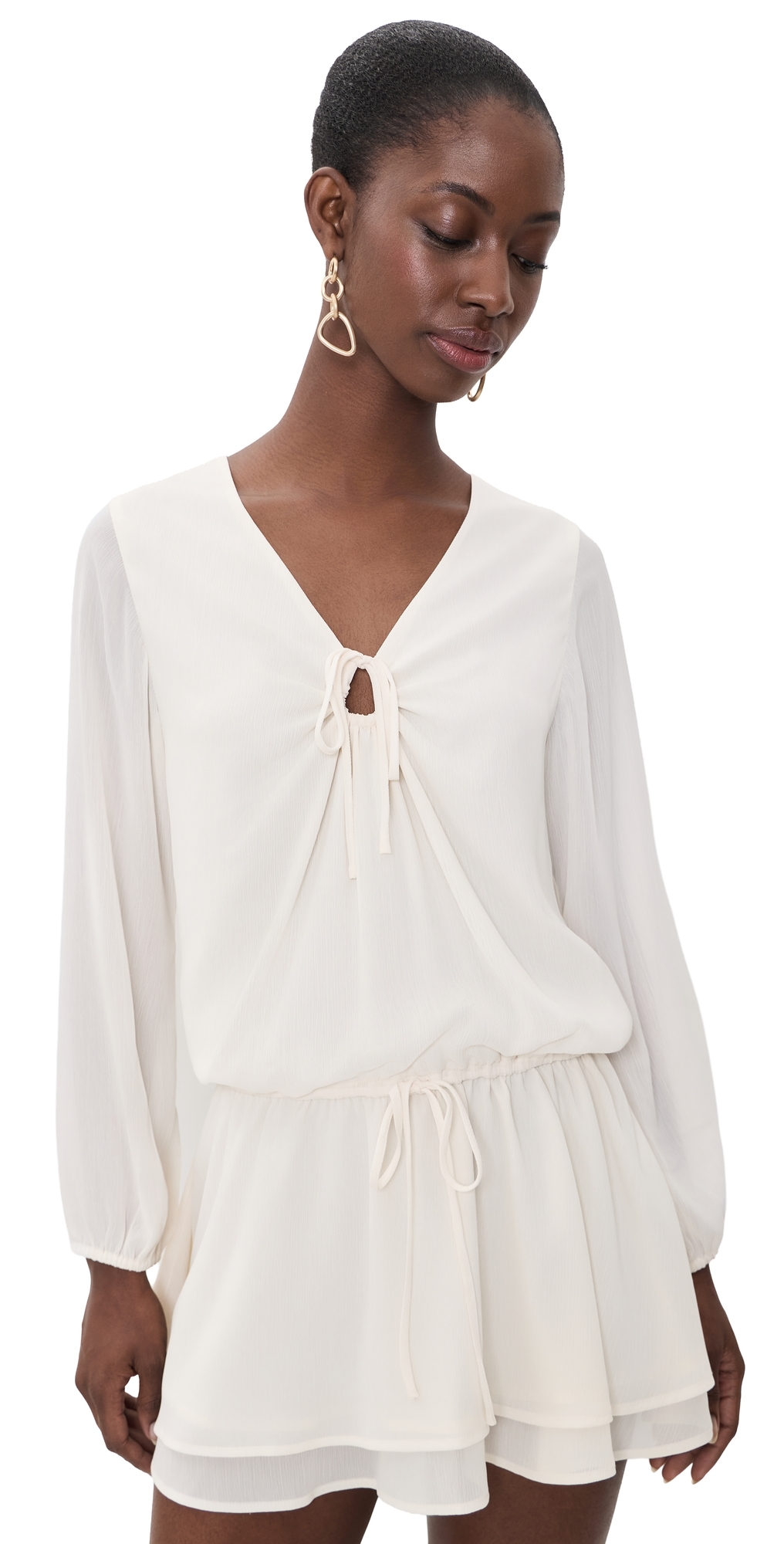 Nila Long Sleeve Dress Ivory