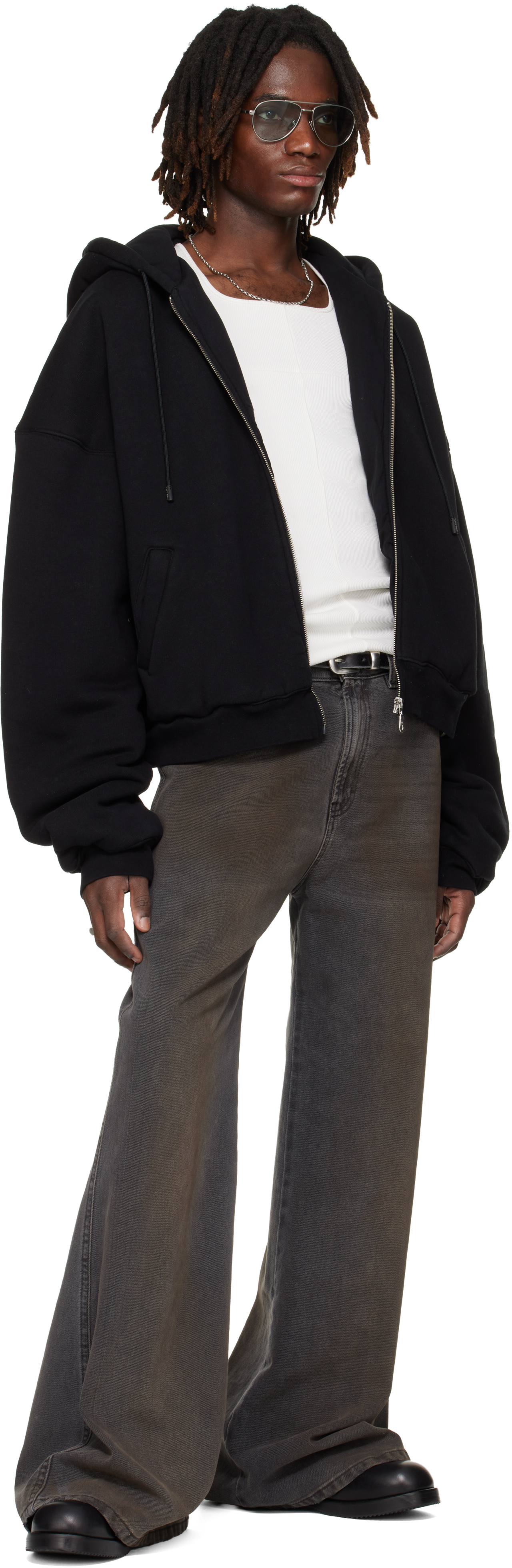 SSENSE Exclusive Black Wadded Hoodie