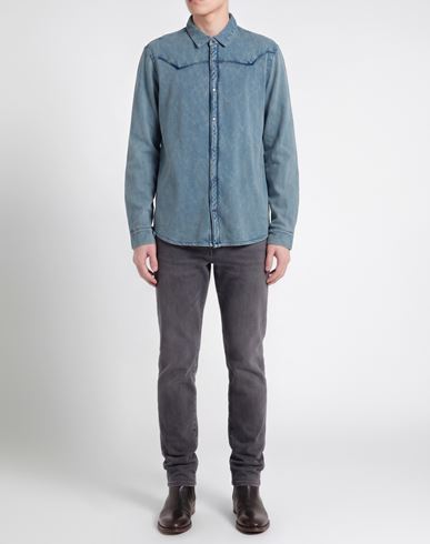 Man Shirt Light blue Size S Organic cotton, Polyester