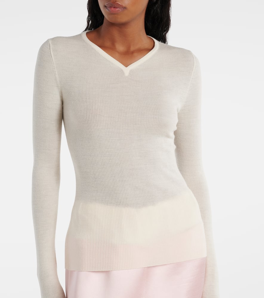 Tania ribbed-knit wool-blend top
