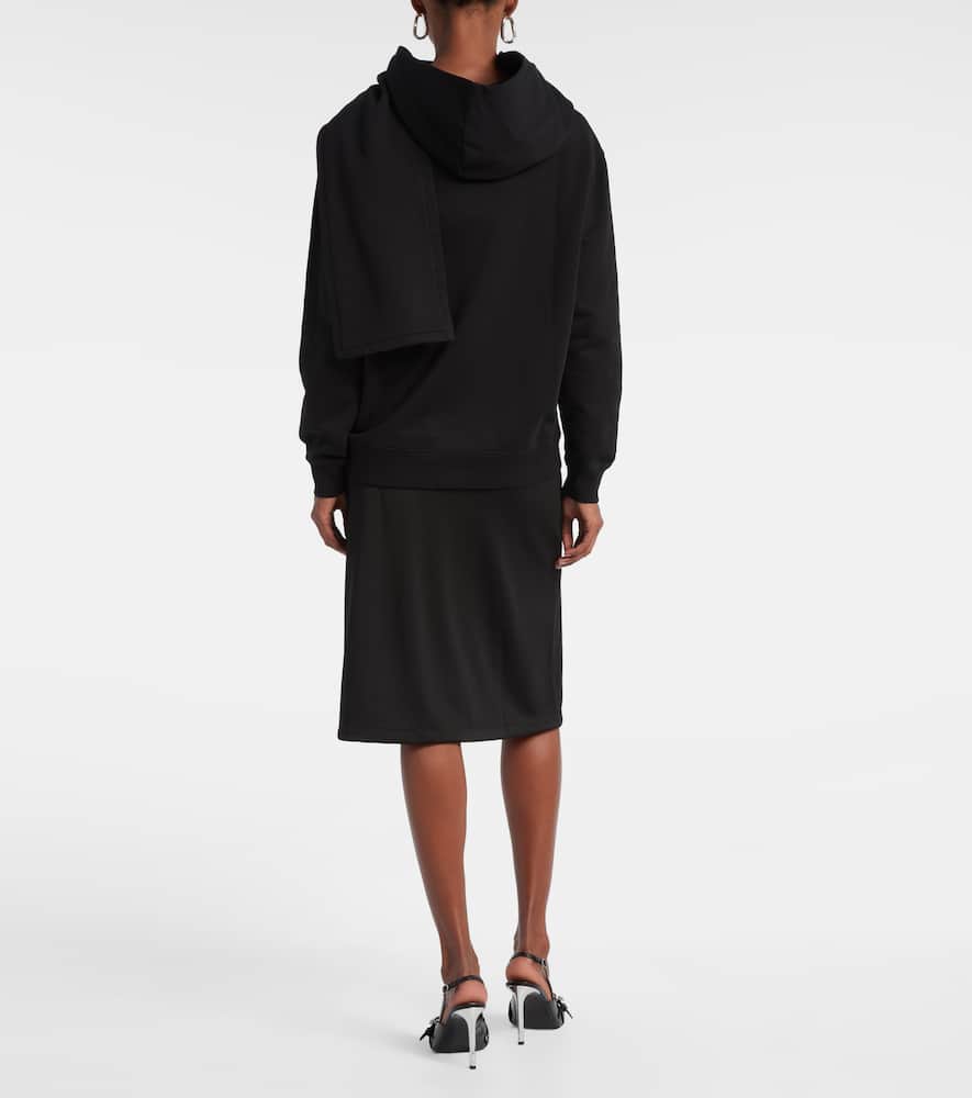Courrèges Asymmetric cotton jersey sweatshirt