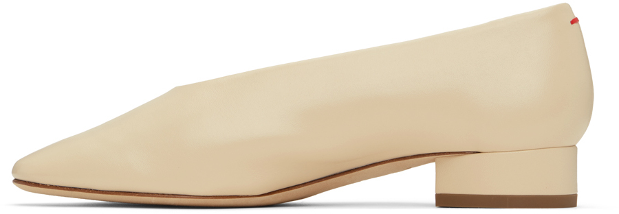 Aeyde Off-White Delia Ballerina Flats