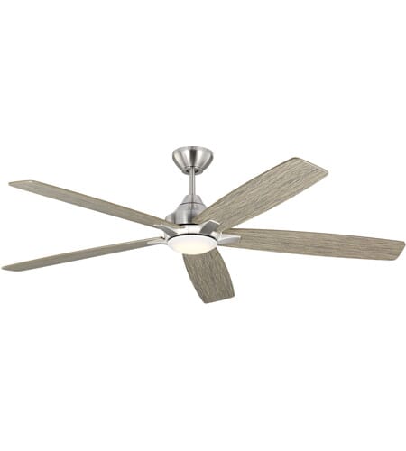 LED Lowden Smart 60" Indoor/Outdoor Ceiling Fan in Brushed Stee