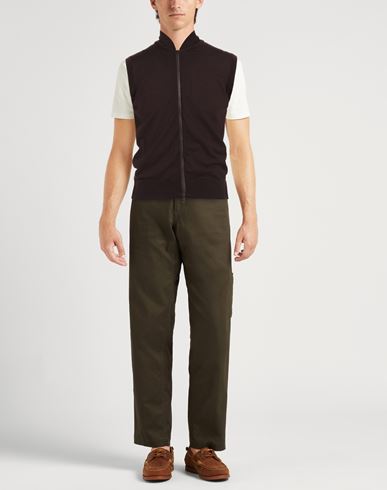Man Cardigan Dark brown Size 36 Merino Wool