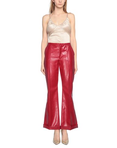 Woman Pants Red Size 6 Polyester, Polyurethane
