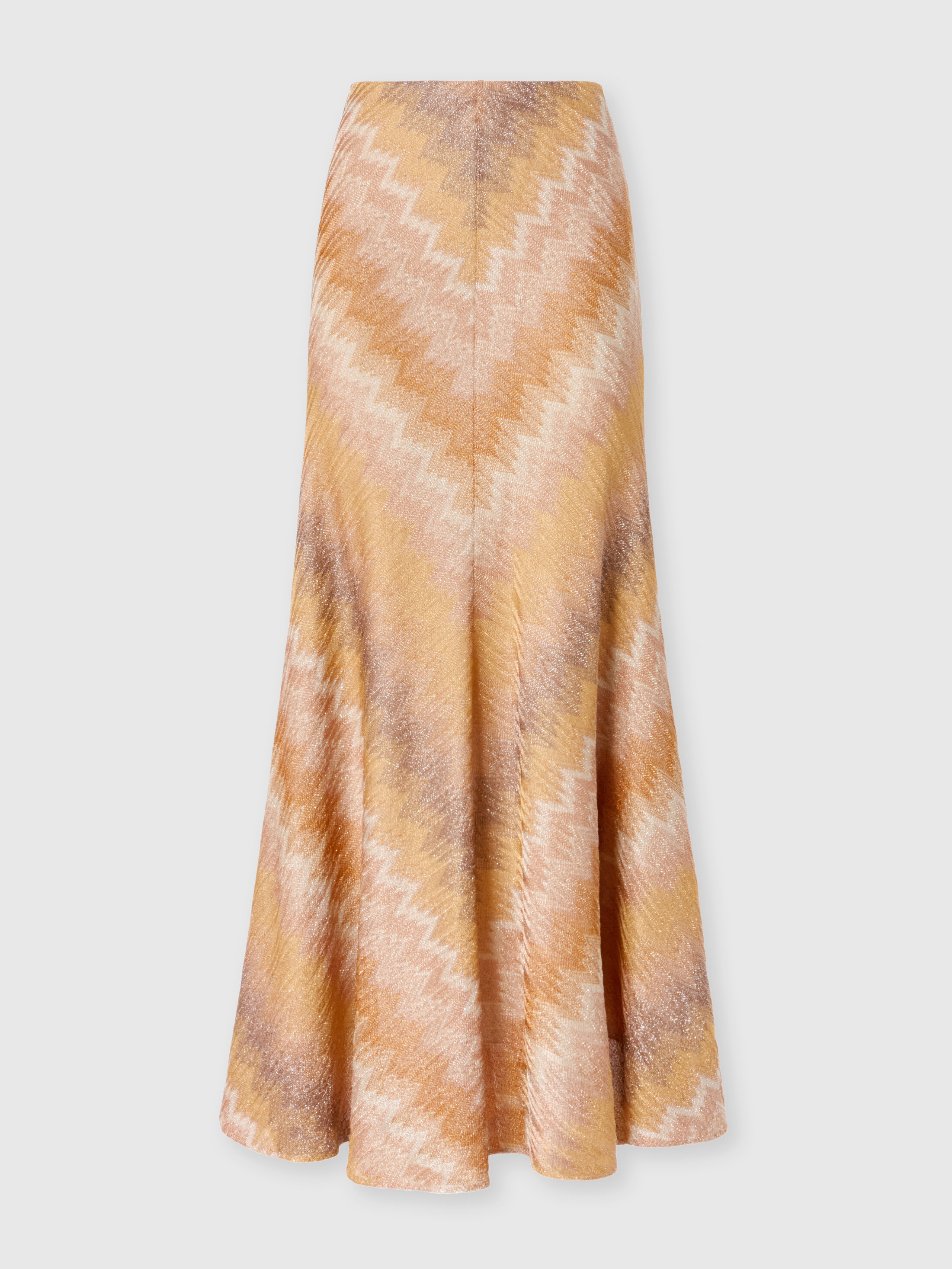 Missoni - Viscose Lamé Snake-Pattern Long Skirt, Women, Gold Multicoloured