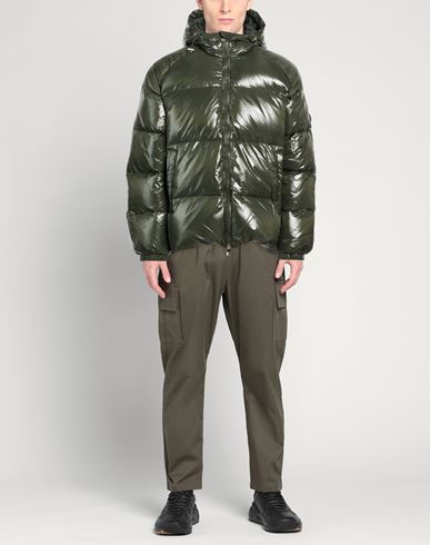 Man Puffer Military green Size L Polyamide, Recycled polyamide