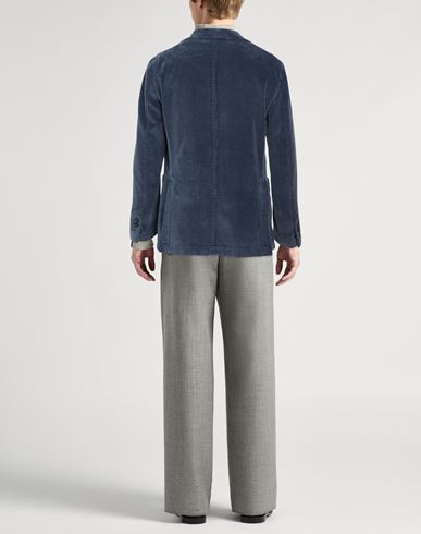 Man Blazer Slate blue Size 42 Cotton