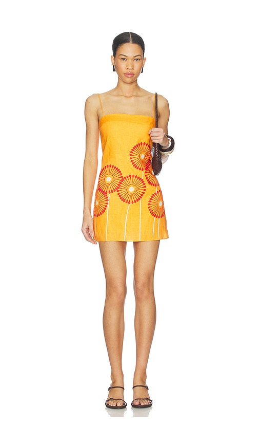 Cala de la Cruz Ancona Dress in Tangerine. - XS also in S, M