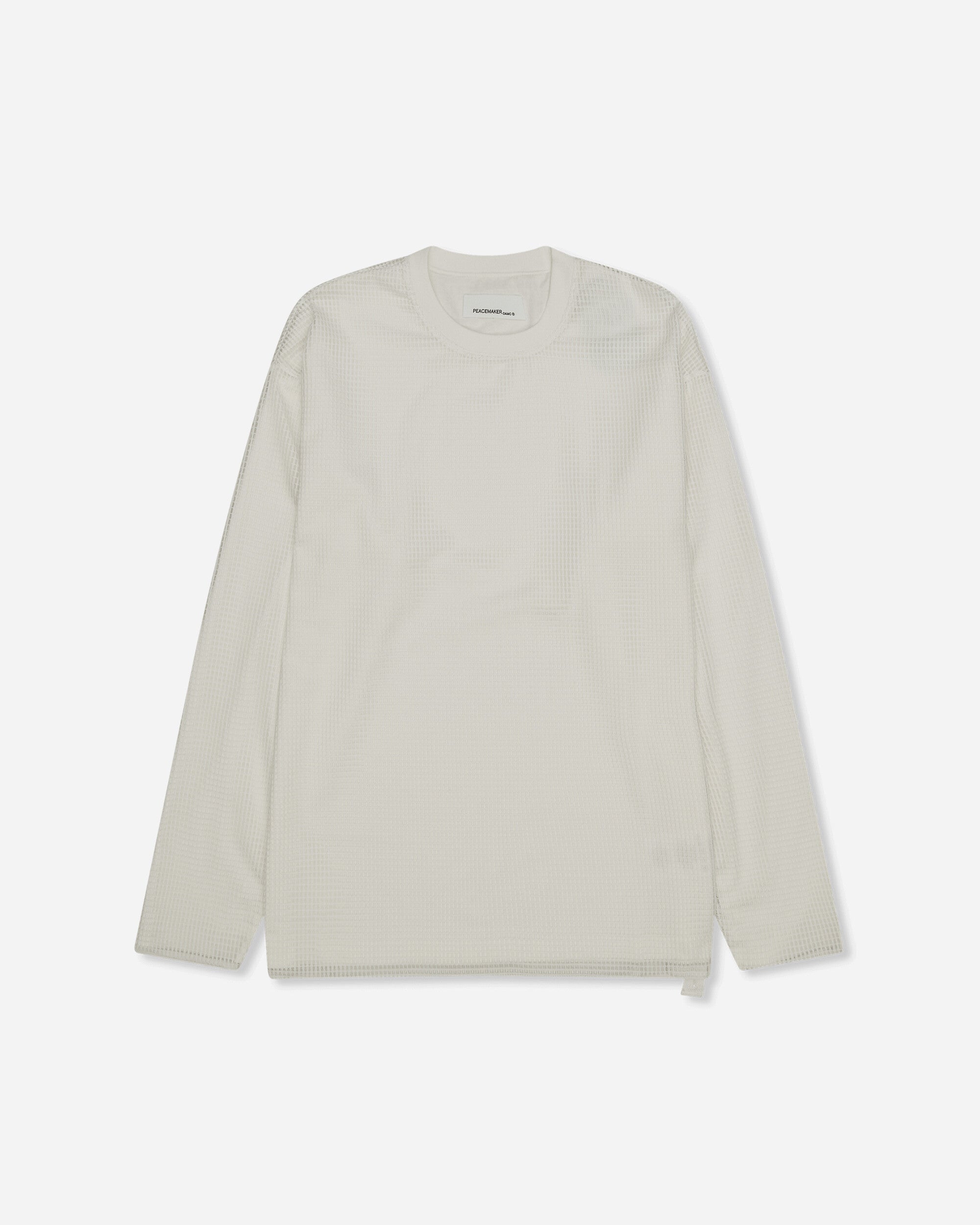 Men s Mesh Layer Longsleeve T-Shirt White