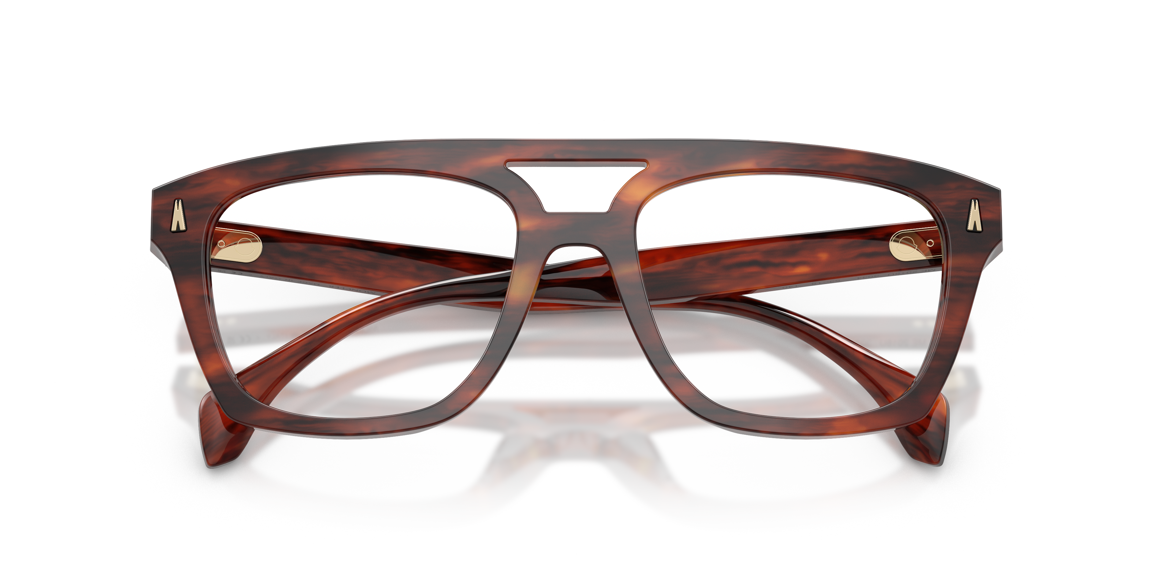 Moncler Unisex Moncler ME2018U 3034 Monturas ópticas Acetato Tortuga Transparente Cuadrada Norma