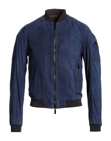 Man Jacket Navy Size 34 Ovine leather