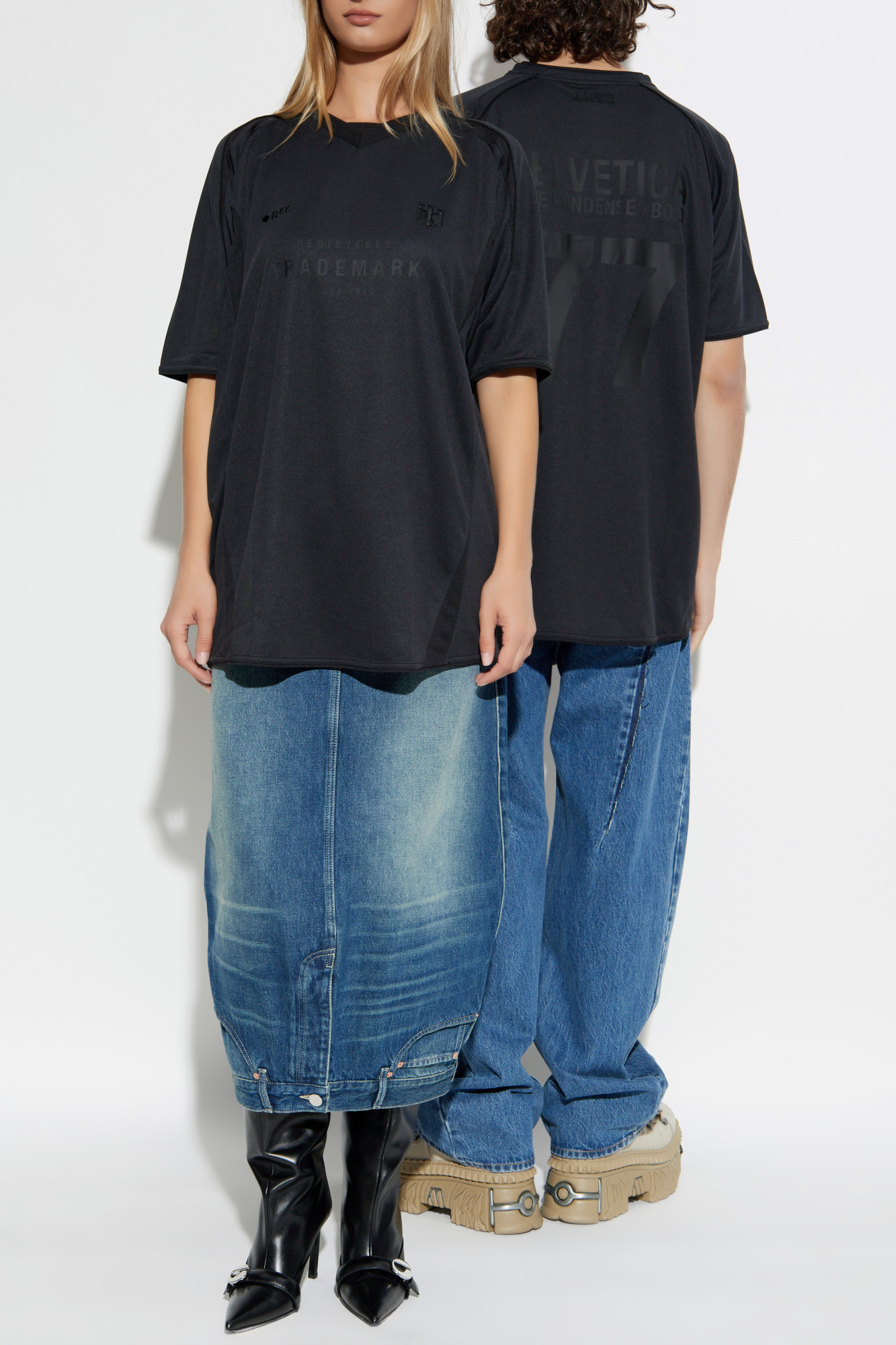 T-shirt With Print, Unisex, Black