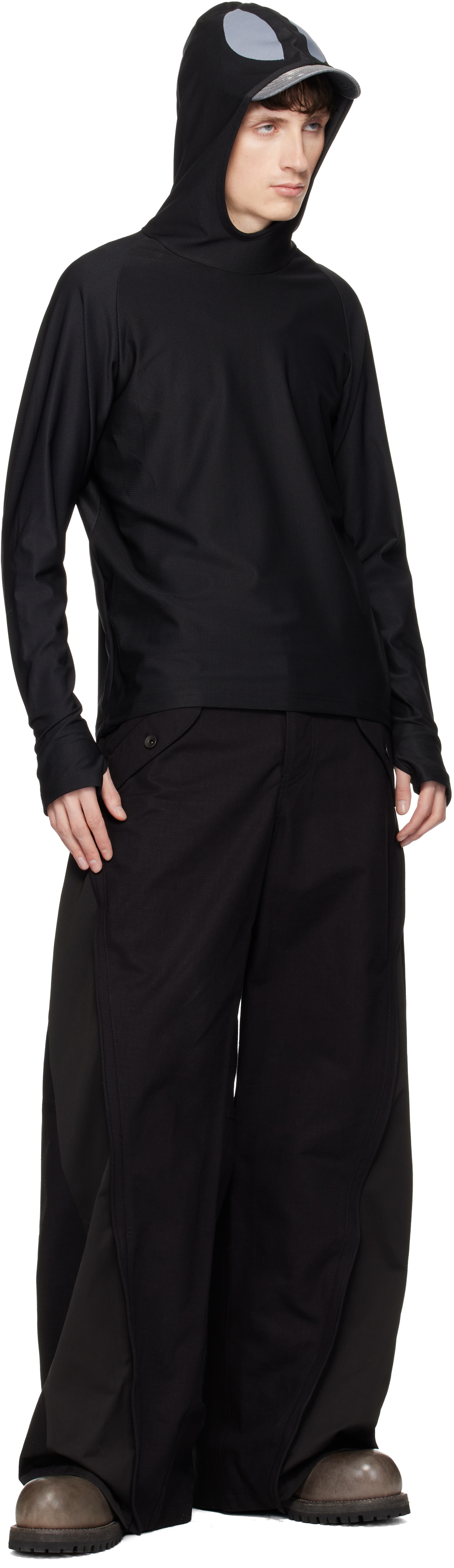 Black Emishi Long Sleeve Hoodie
