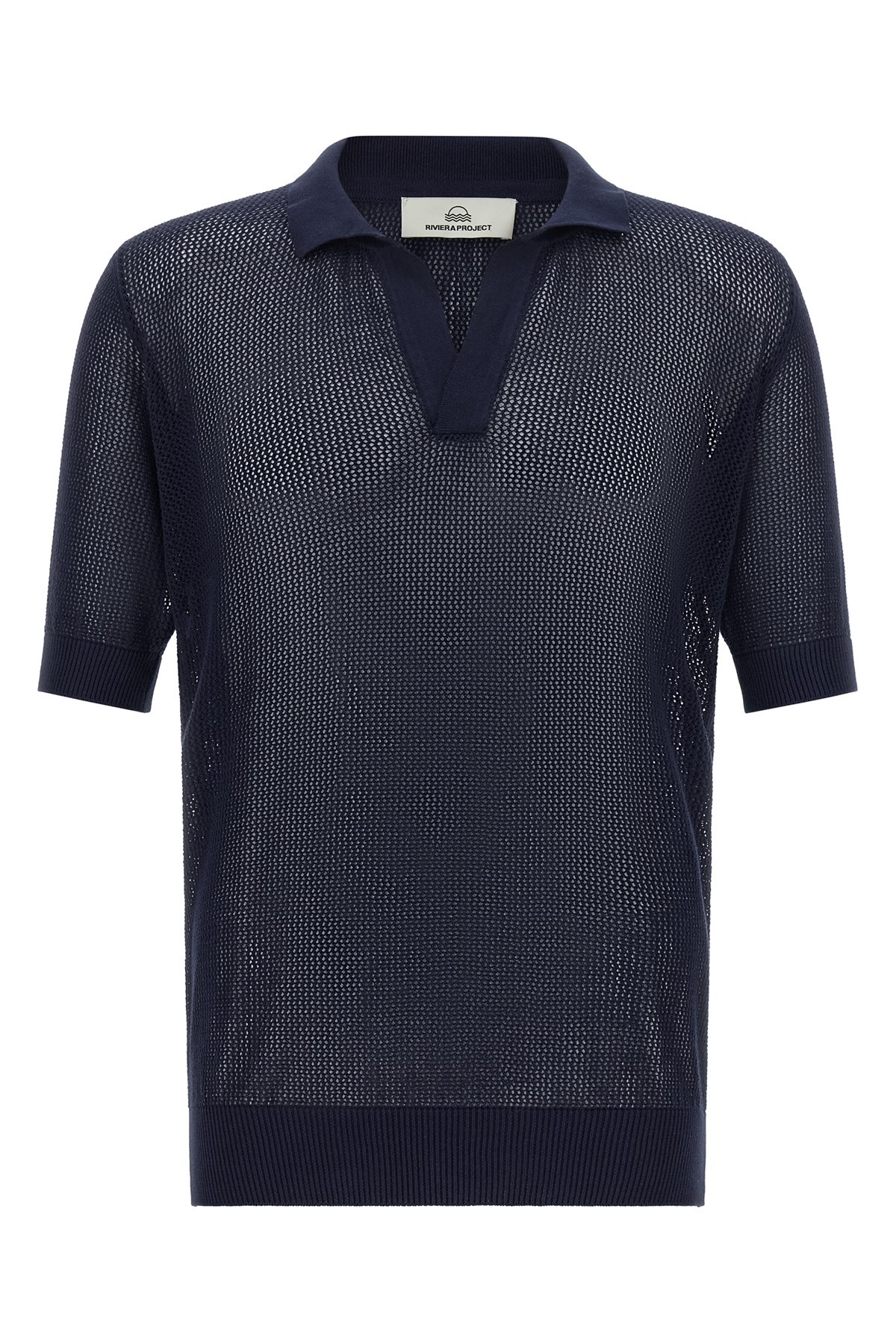 Openwork Cotton Polo Shirt