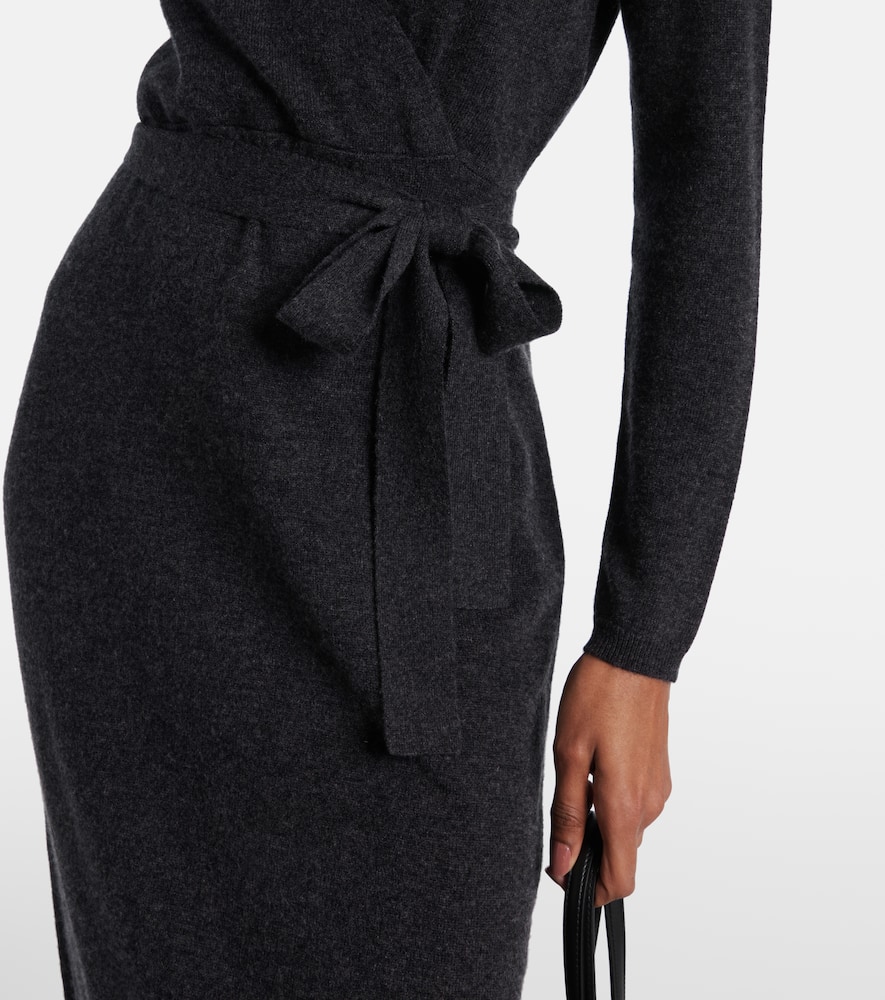 Wool and cashmere wrap dress