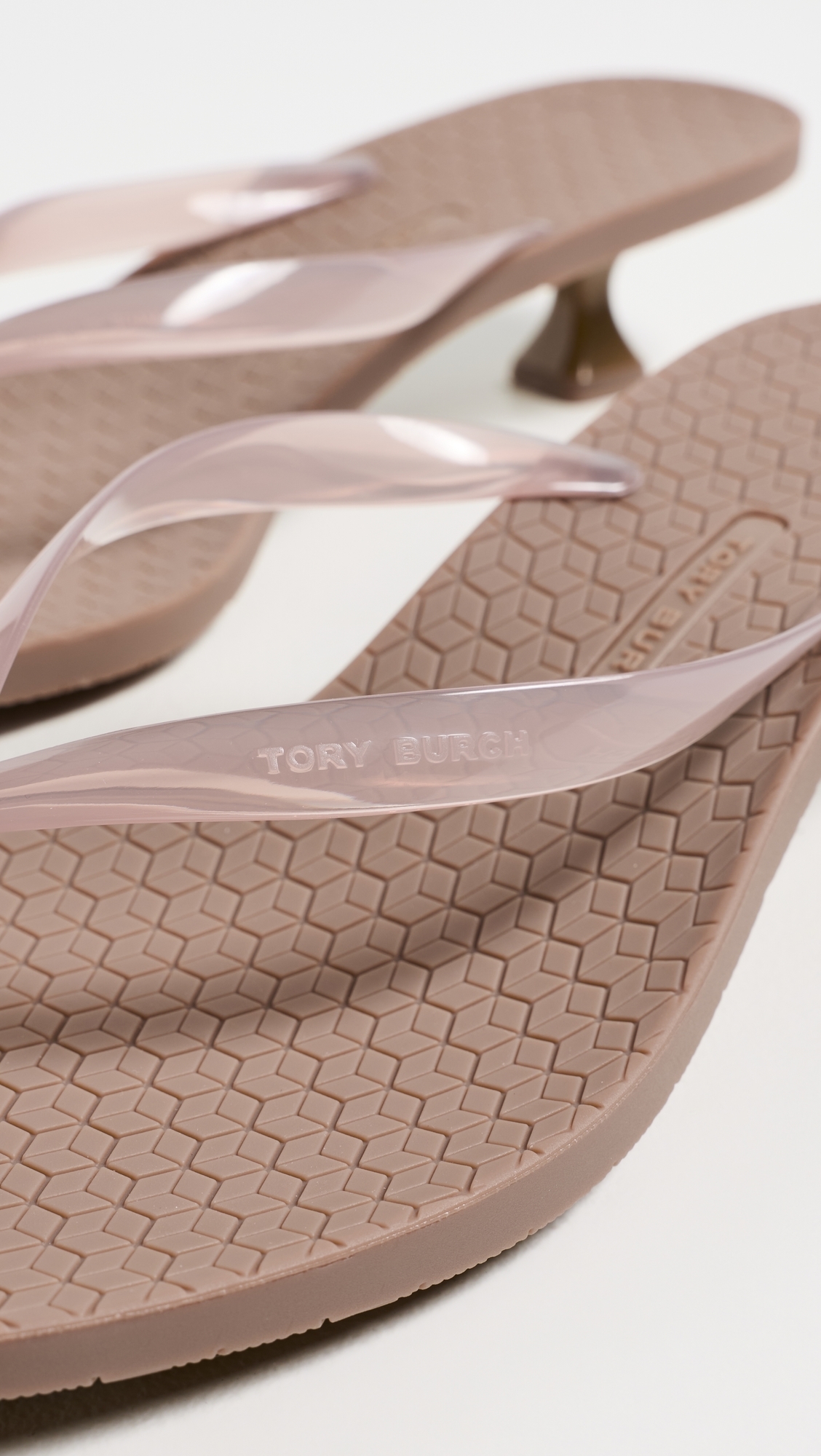 Jelly Heel Flip Flops 40mm Almond Flour