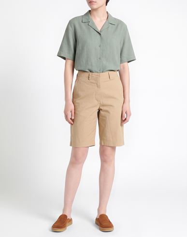 Woman Shorts & Bermuda Shorts Beige Size 12 Cotton, Elastane