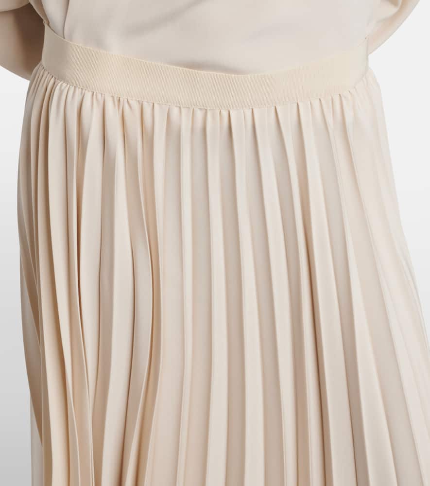 Felixa plissé crêpe midi skirt