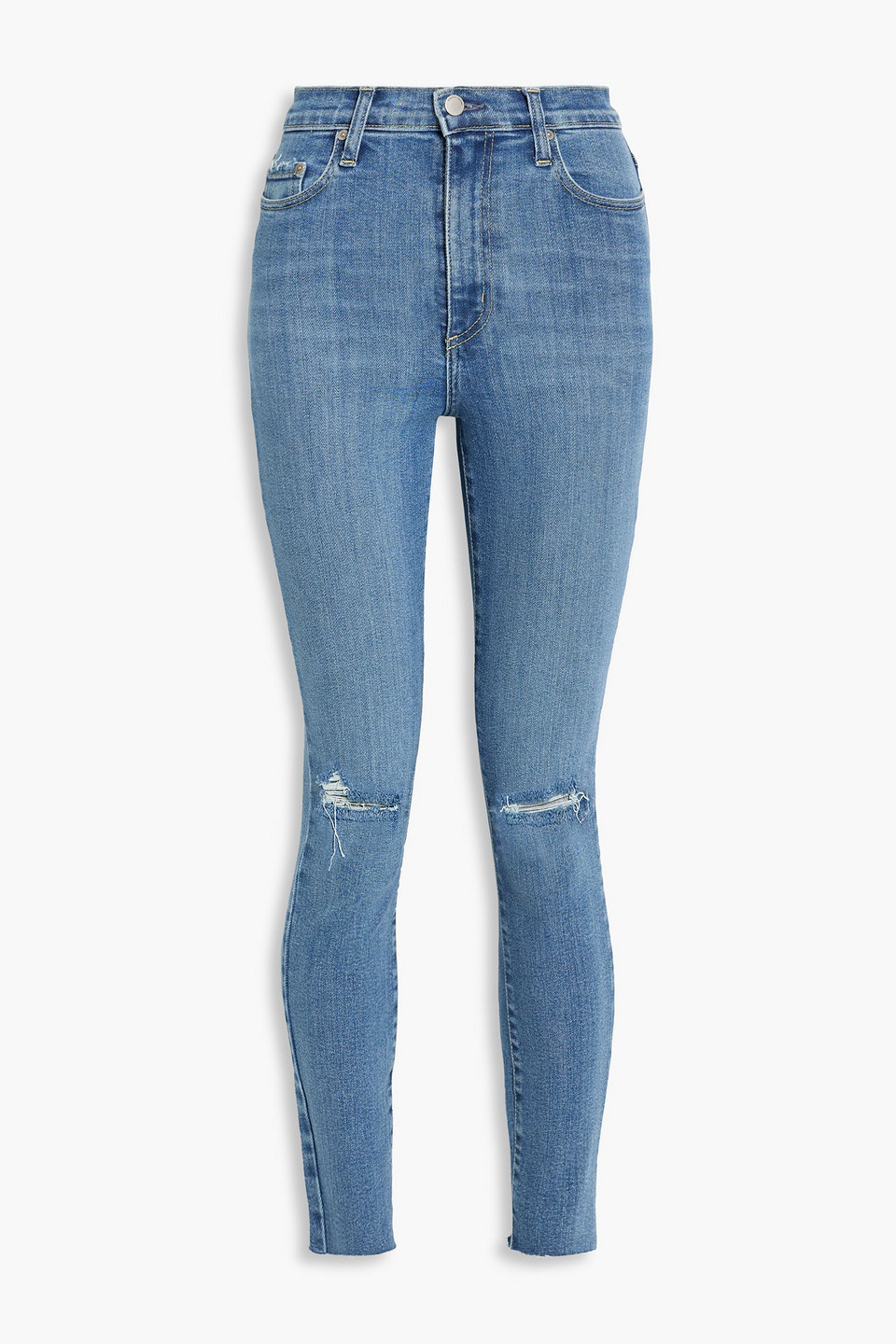 Siren distressed high-rise skinny jeans - Blue - 24