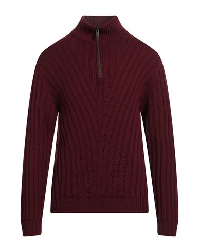Man Turtleneck Plum Size 36 Wool