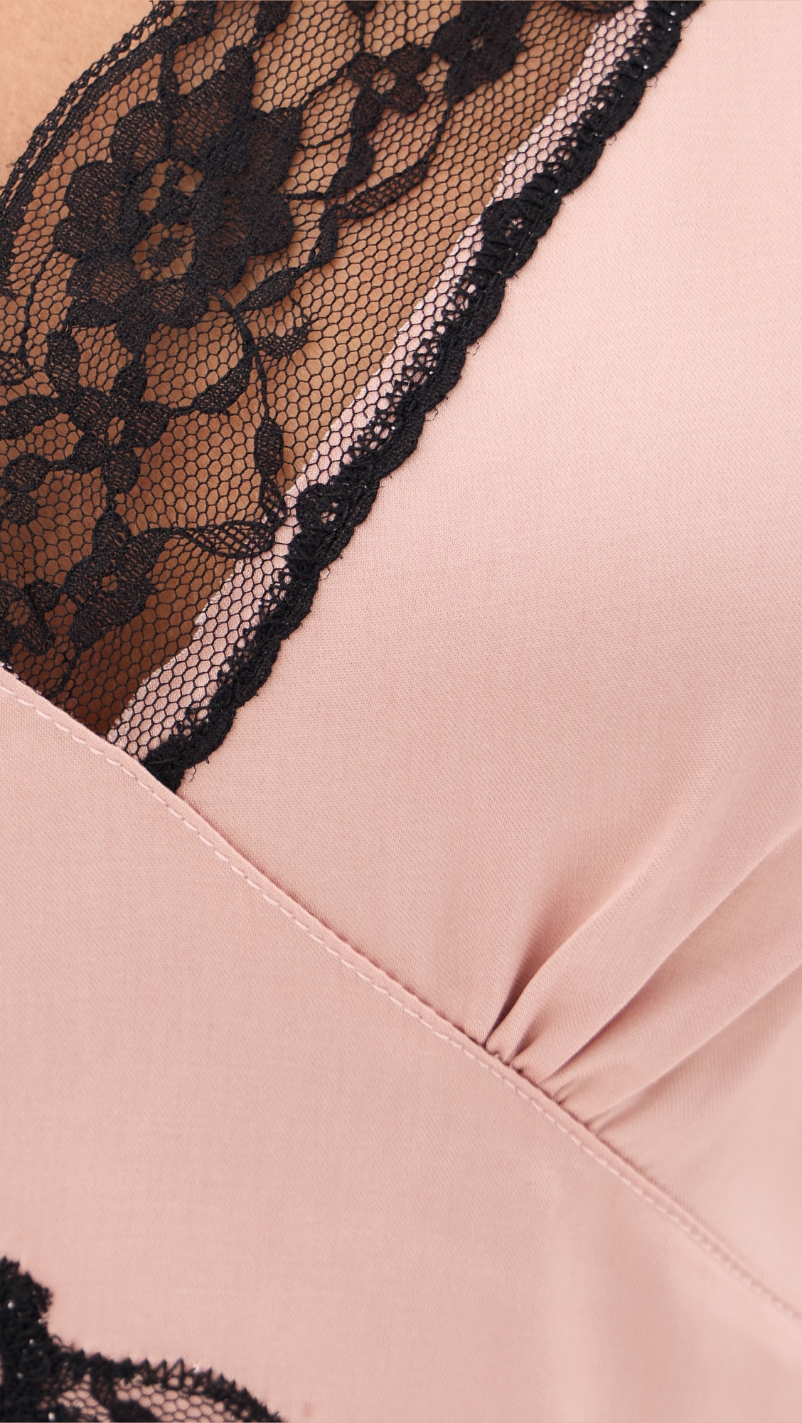 Irene Lace Trim Mini Dress Pink/Black
