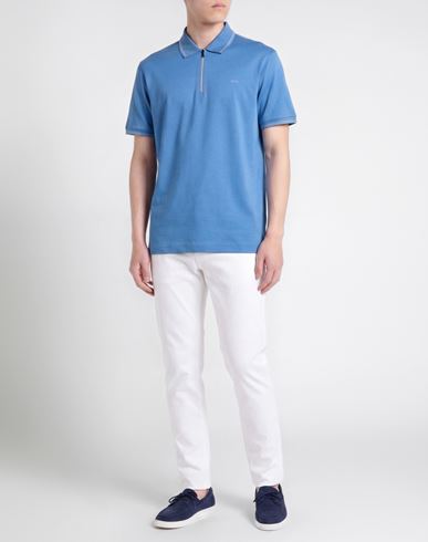 Man Polo shirt Azure Size S Cotton