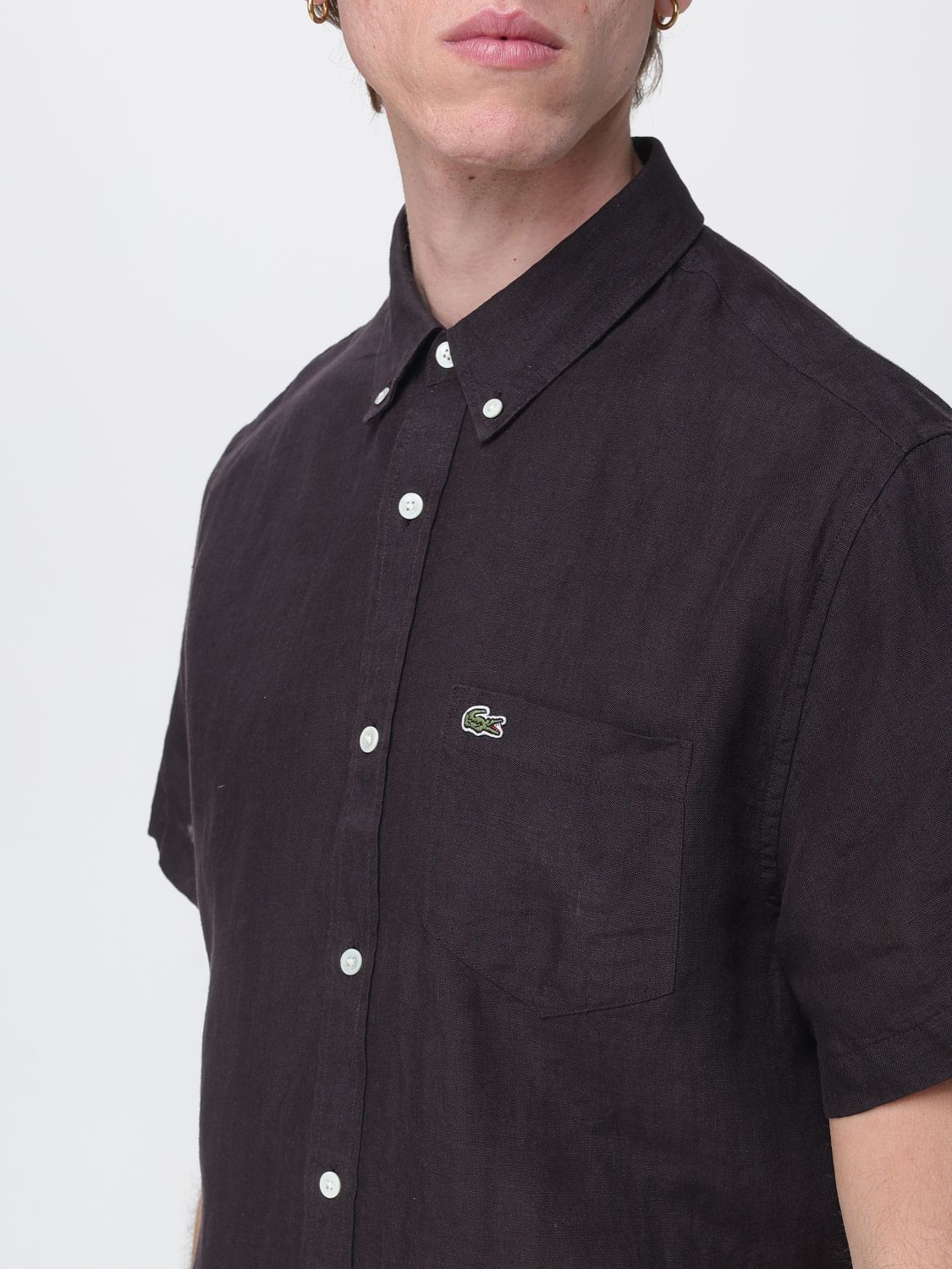 Embroidered logo short-sleeve shirt - Blue