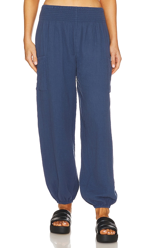 Bobi PANTALON CINCHED en Navy.  XL. Also en