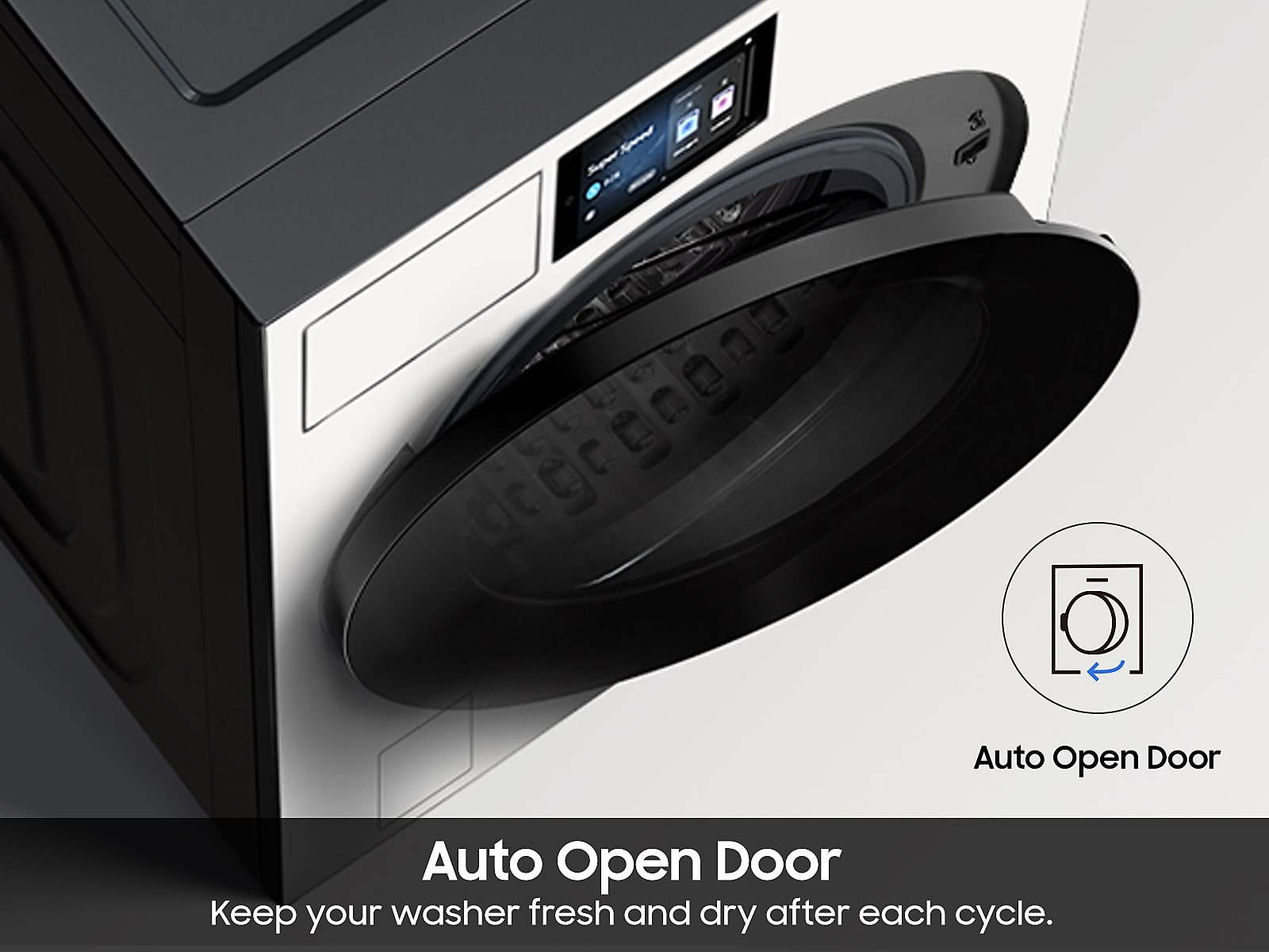5.3 cu. ft. Bespoke AI Ultra Capacity Front Load Washer with AI Home and AI OptiWash+ in Ivory(WF90F53ADYA5)