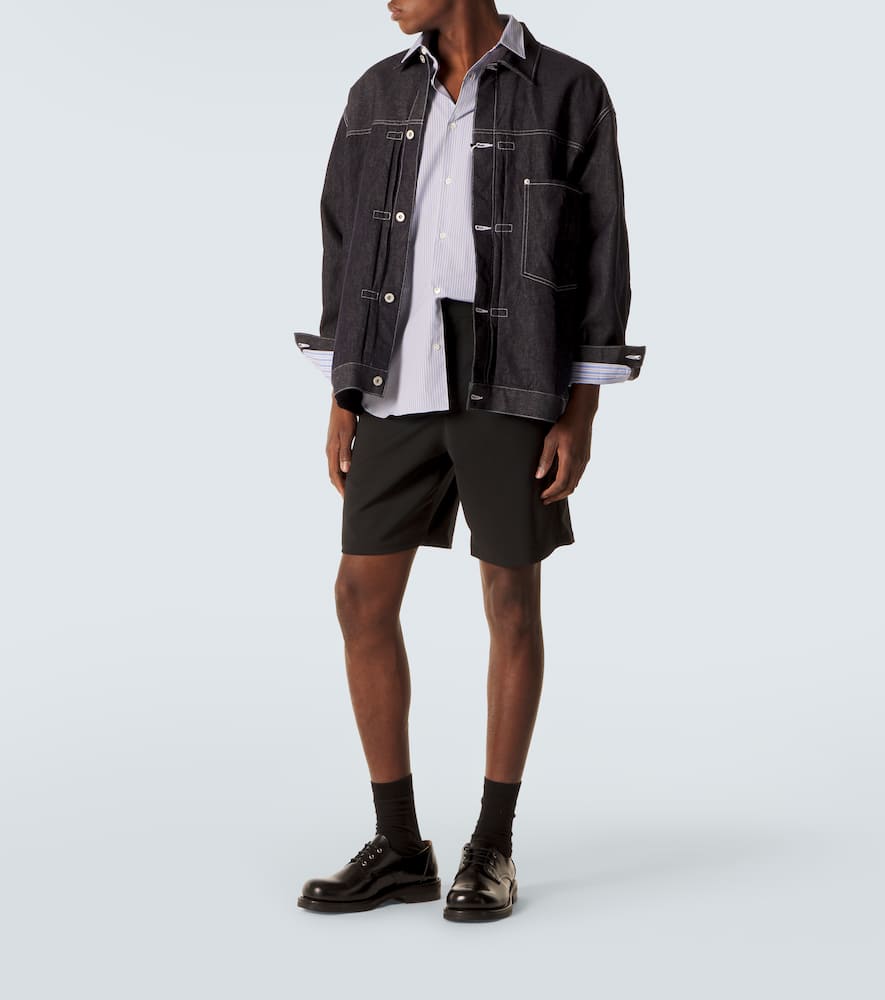 Comme des Garçons Homme Layered striped cotton poplin shirt