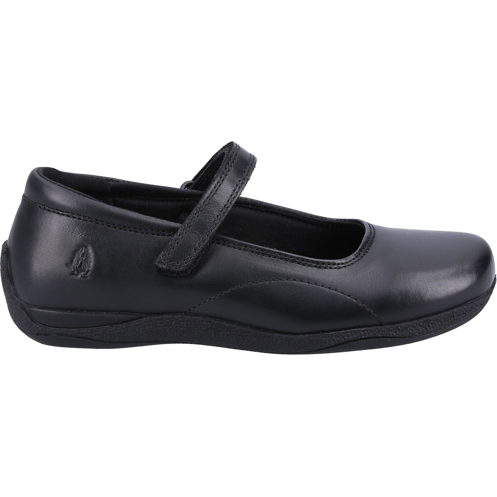 Hush Puppies Aria Leather Junior Black Shoe
