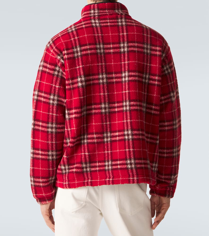 Check wool-blend jacket