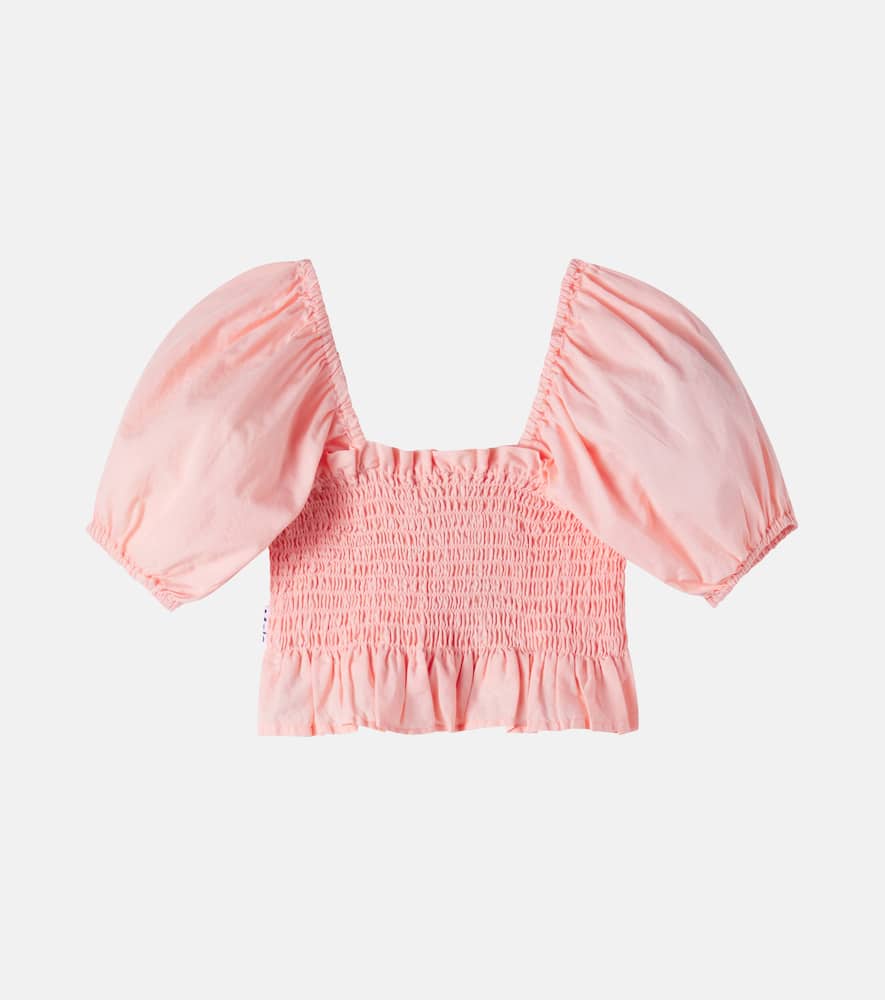 Rosine ruched cotton top
