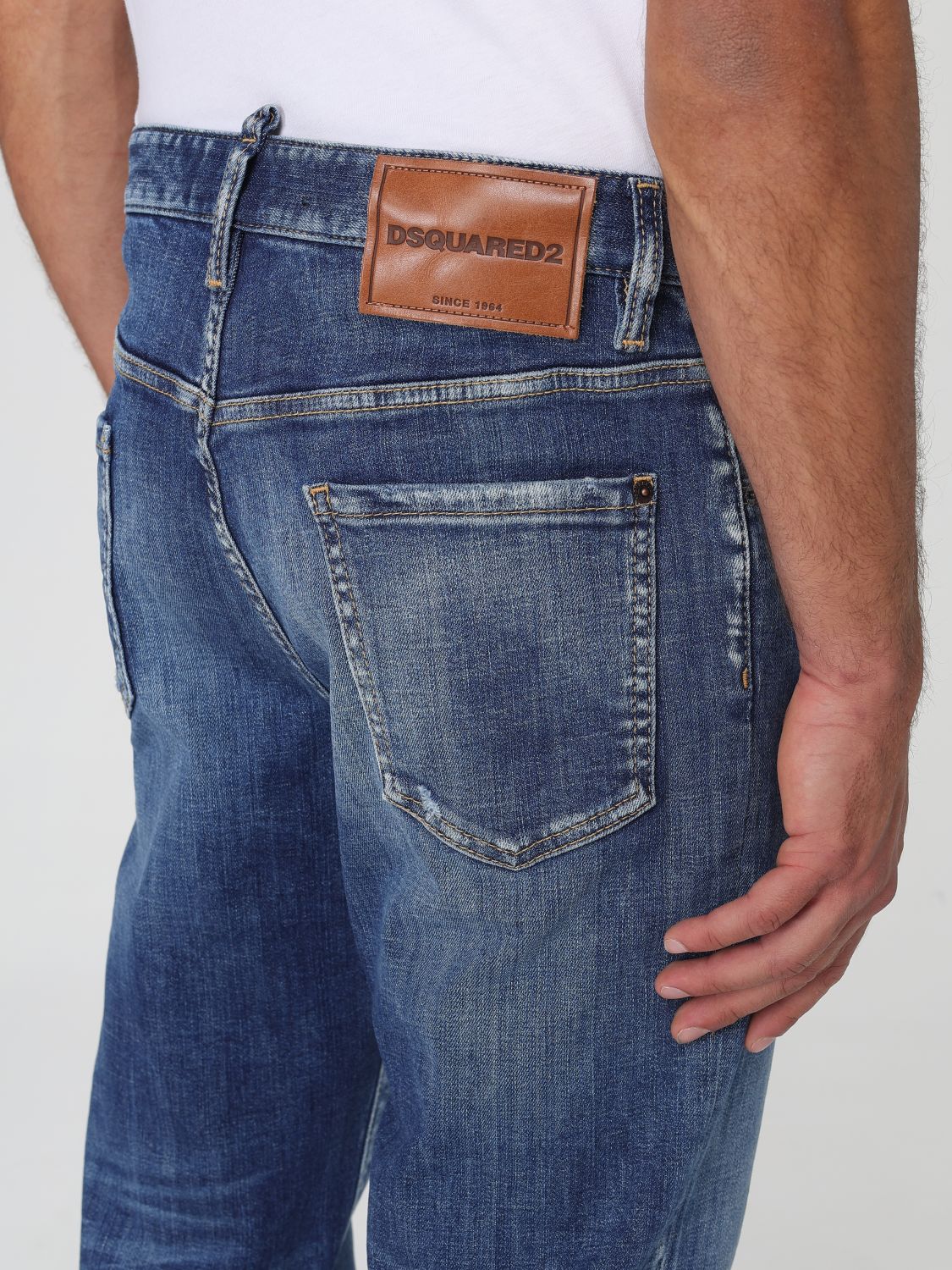DSQUARED2 cotton jeans - 470 BLUE DENIM