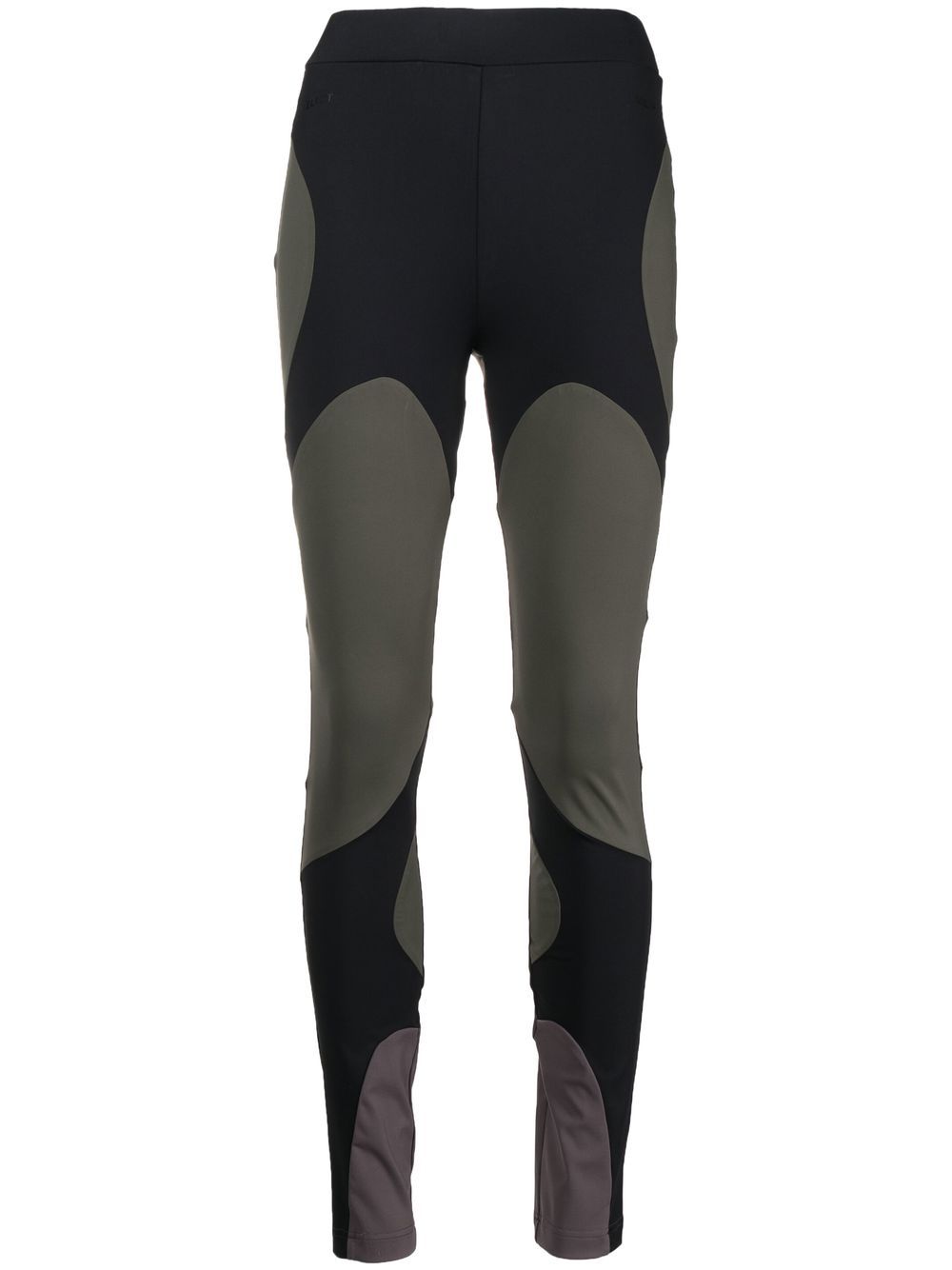 Logo-print two-tone leggings - Black