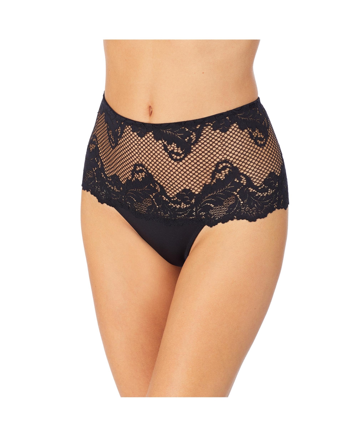 Women's Lace Allure Thong - Black