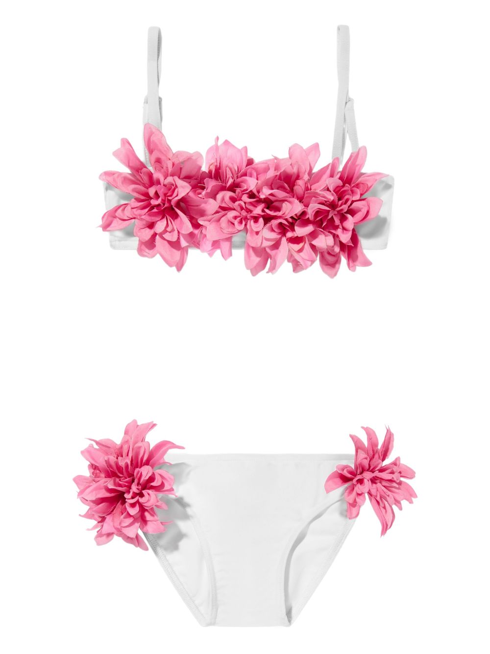 Floral-embellished bikini - White
