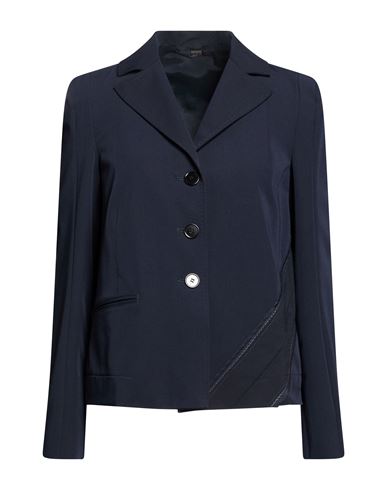 Woman Blazer Navy Size 6 Polyester, Viscose, Elastane