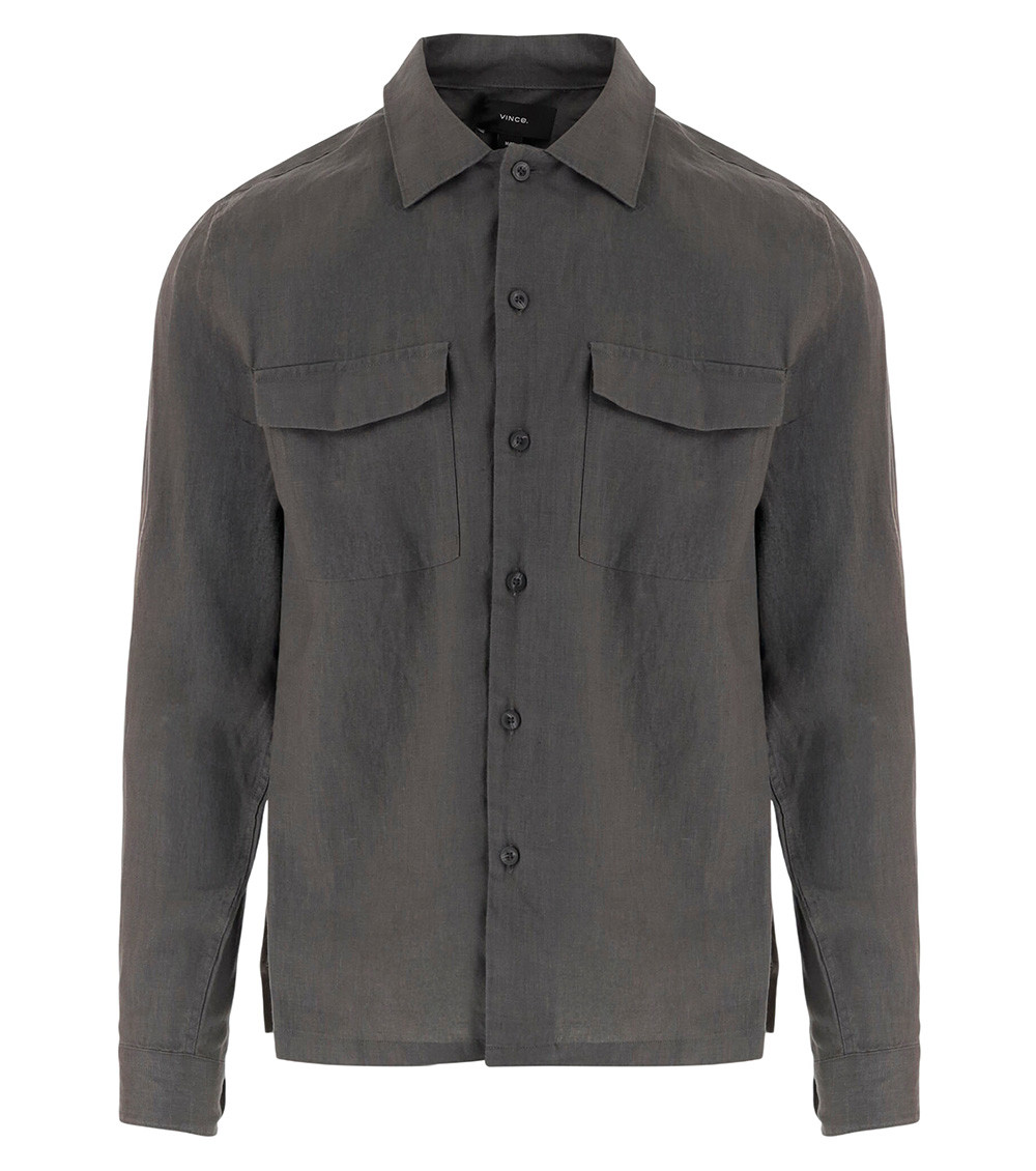 Grey Relaxed Solid Shirt