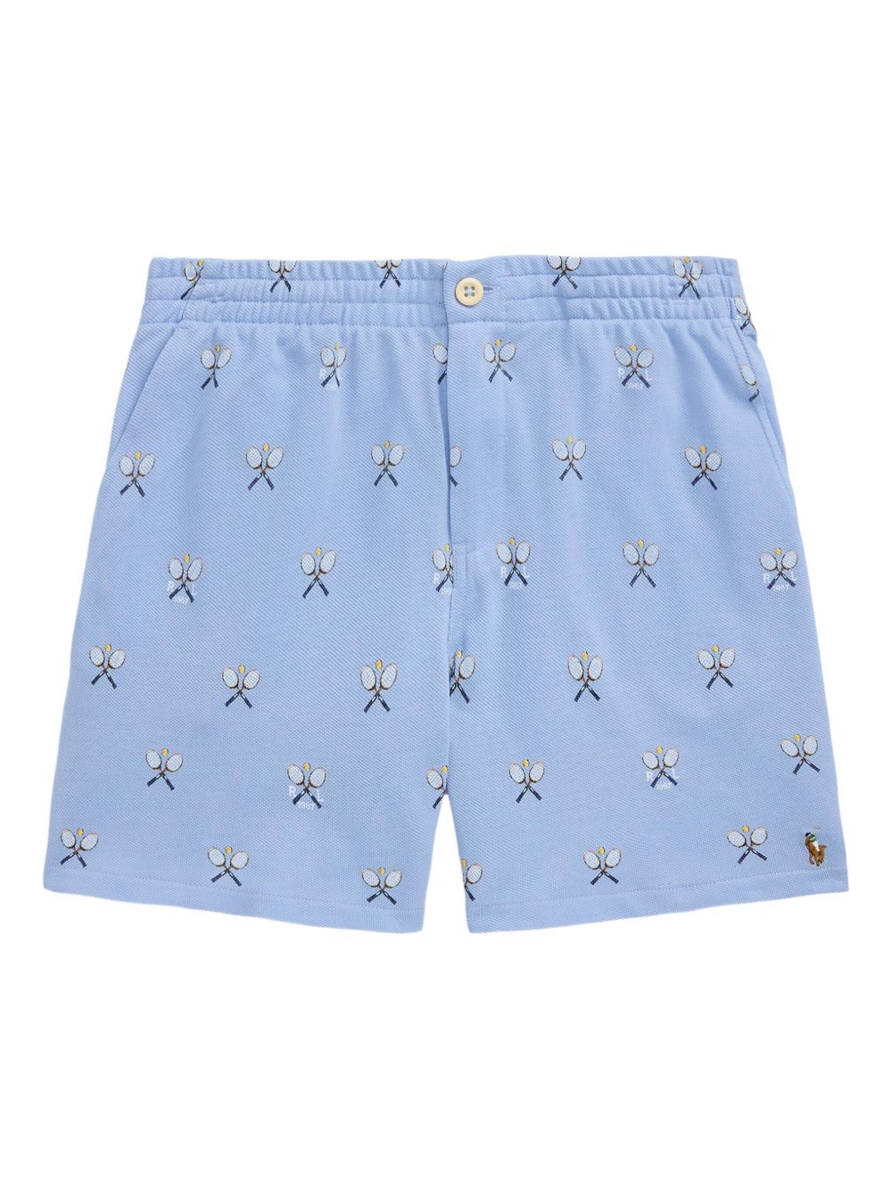Tennis-print shorts - Blue