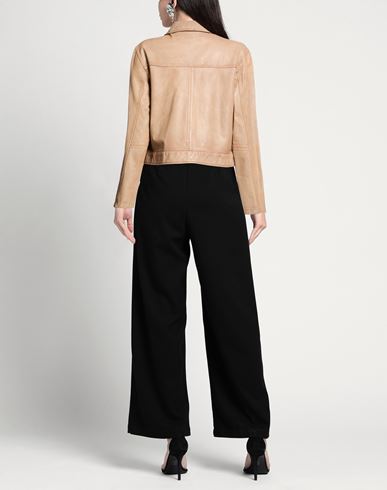 Woman Jacket Sand Size 6 Leather