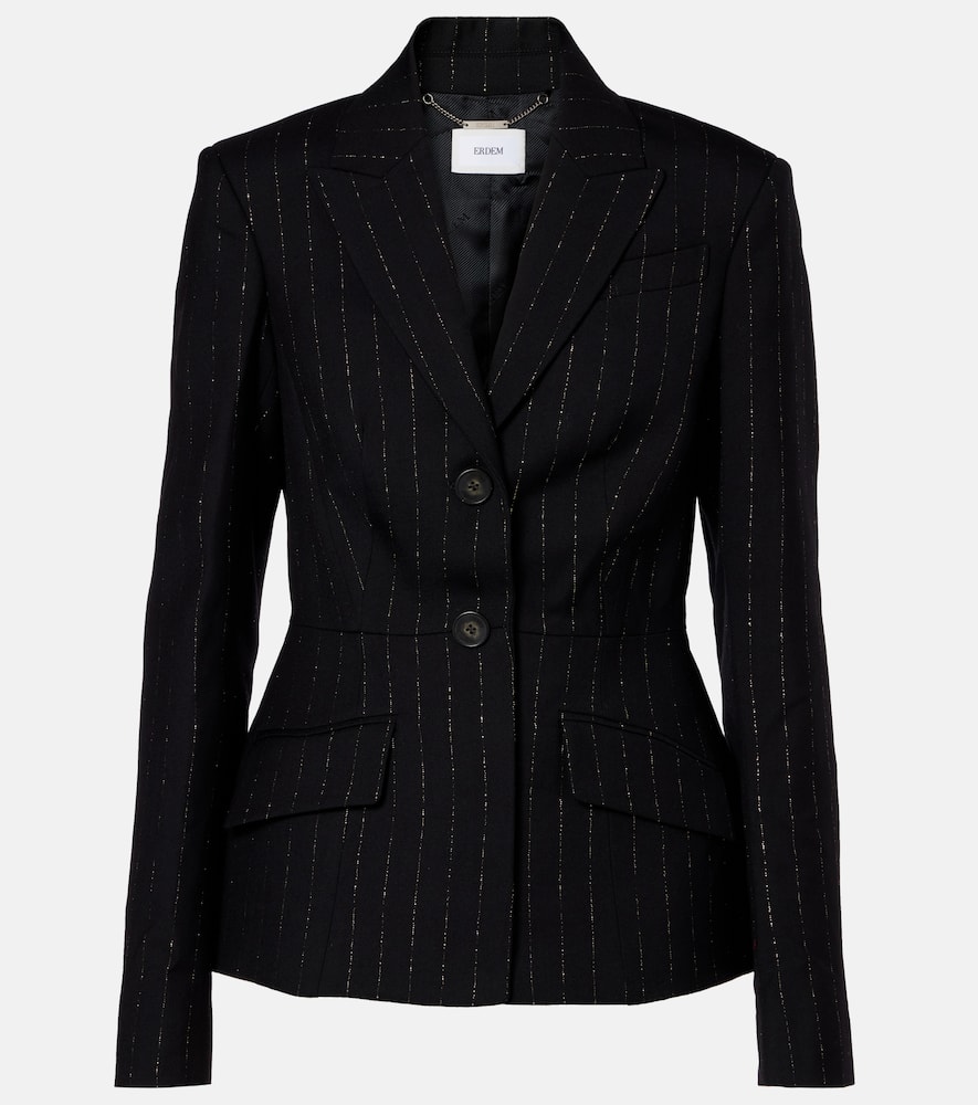 Pinstripe wool blazer