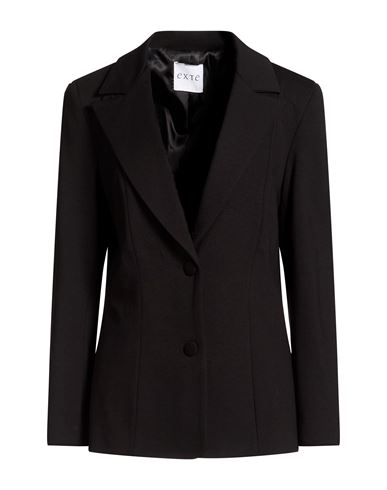 Woman Blazer Black Size 14 Viscose, Nylon, Synthetic fibers