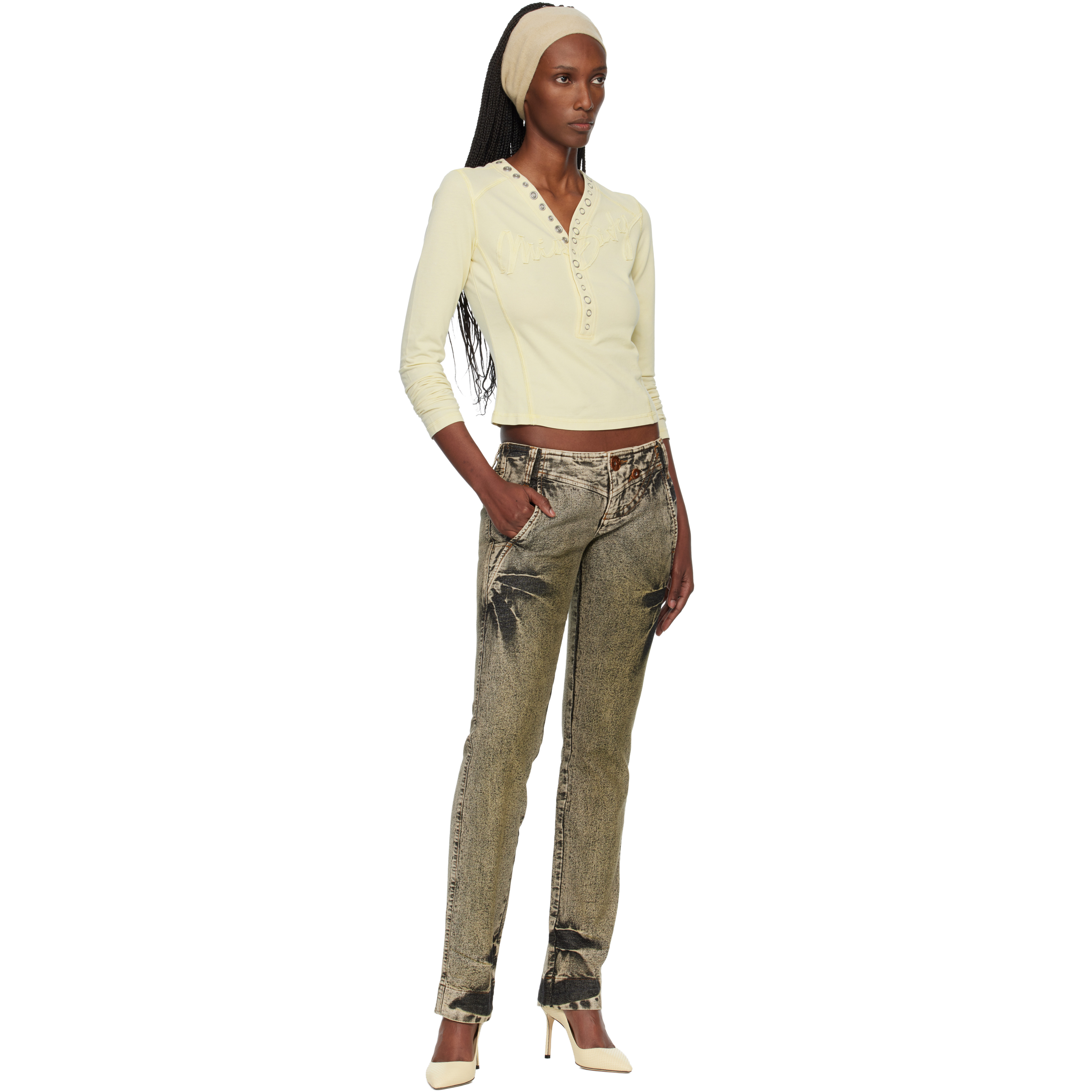 Green KNWLS Edition Tie-Dye Jeans
